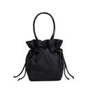 Nylon Drawstring Bag - Black