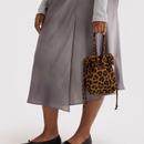 Nylon Drawstring Bag - Leopard