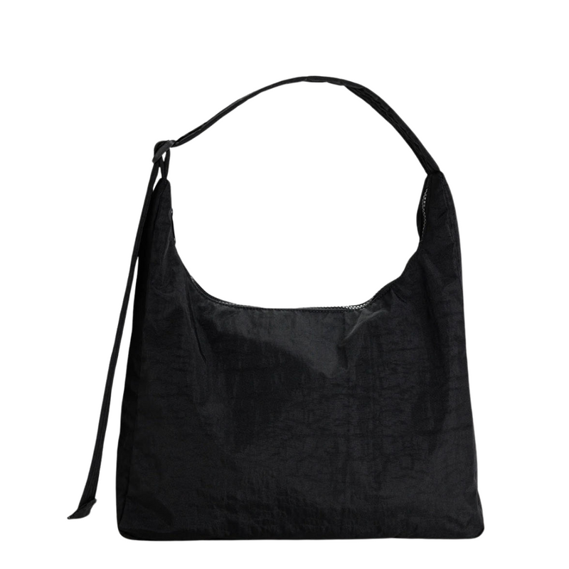 Nylon Shoulder Bag - Black