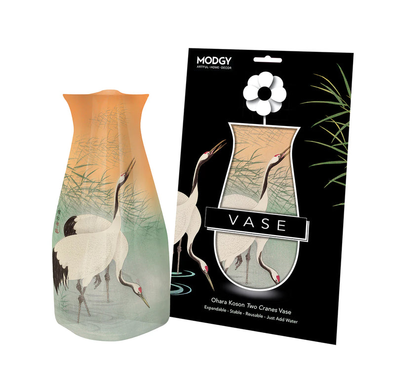 Expandable Flower Vase -  Two Cranes