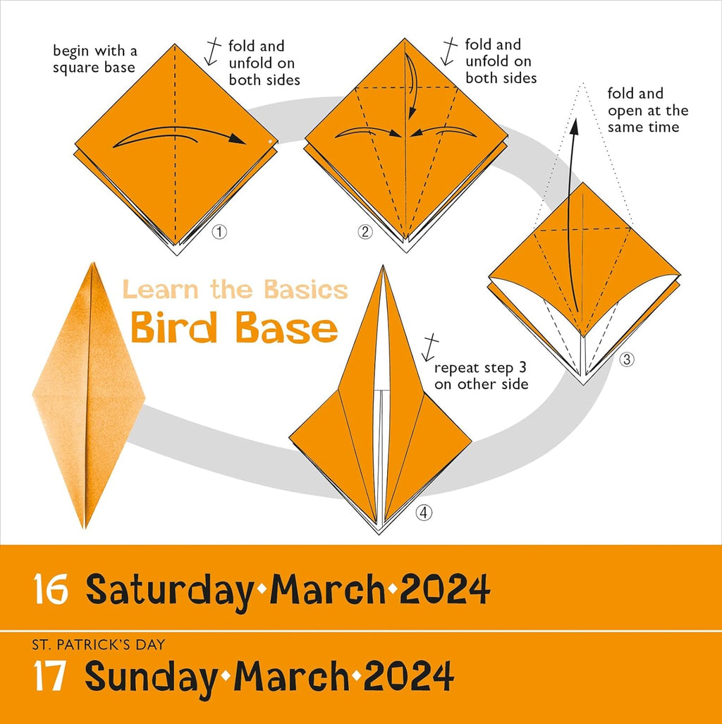 Origami PageADay Calendar 2024 For Kids
