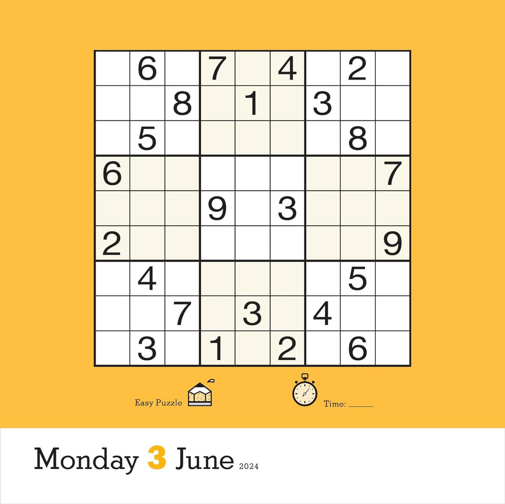 Original Sudoku PageADay Calendar 2024 For Kids