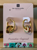 Hoop Earrings - Peranakan Brown