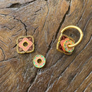 Hoop Earrings - Peranakan Brown