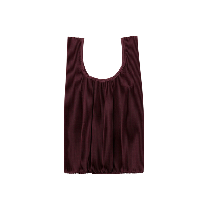 Pleated Baggu - Mahogany