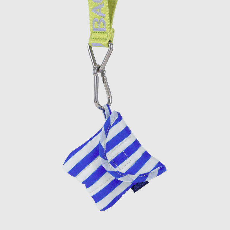 Puffy Earbuds Case - Blue Painted Stripe