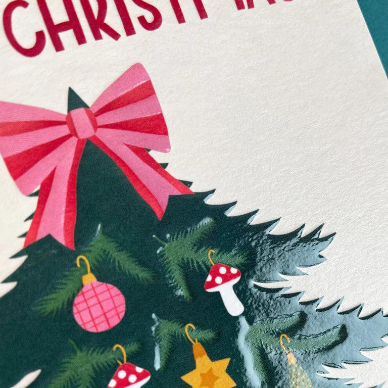 'Merry Christmas' Tree and Presents Christmas Card