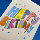 Happy Birthday 3D Type Card