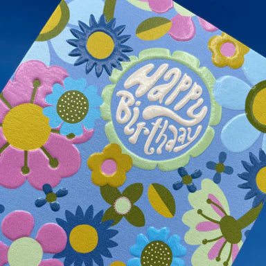 Happy Birthday Light Floral Card