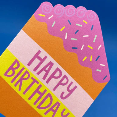Happy Birthday Die-Cut Cake Card