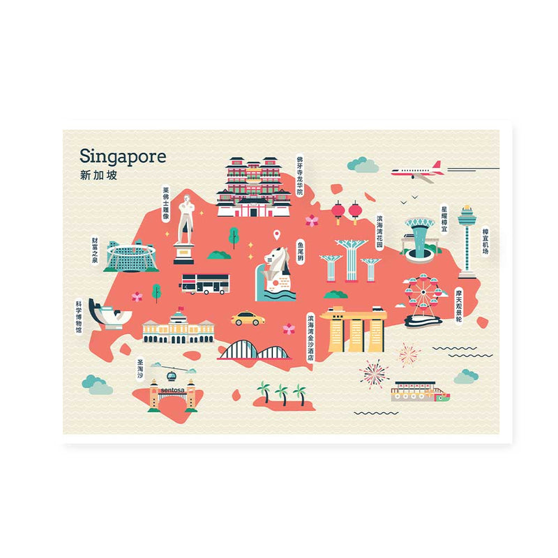 Singapore Series Postcard - Singapore from the Skies