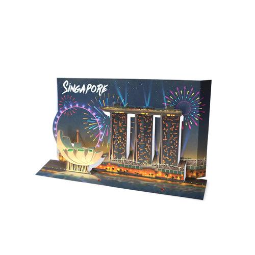 Singapore Popup Postcard - Marina Bay Sands and Artscience Museum