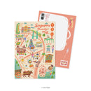 Singapore Postcard Doodle Land - Kreta Ayer Map
