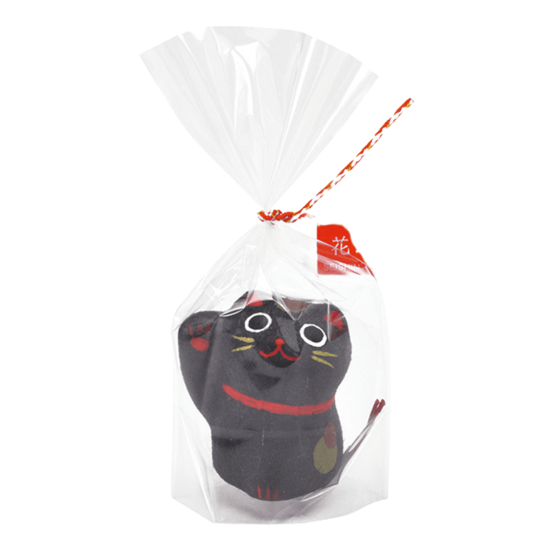 Omedeta Fortune Maneki Neko - Black (Beckoning Cat)