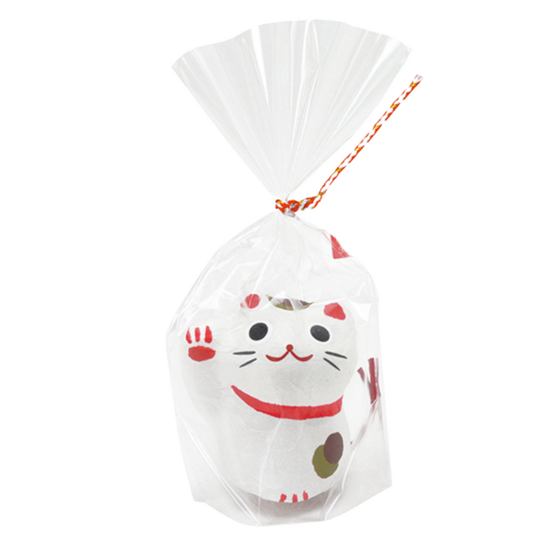 Omedeta Fortune Maneki Neko - White (Beckoning Cat)
