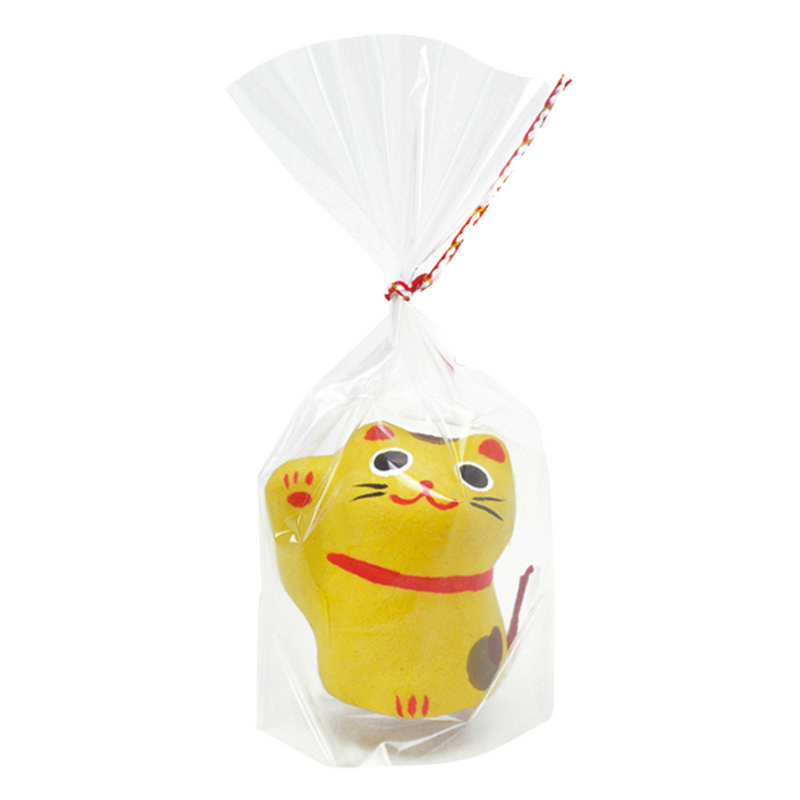 Omedeta Fortune Maneki Neko - Yellow (Beckoning Cat)