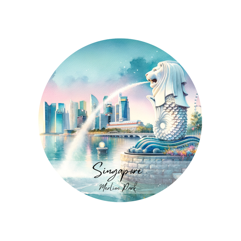 Ceramic Coaster - Merlion Park