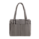 Small Cloud Carry-On - Black and Cream Gingham