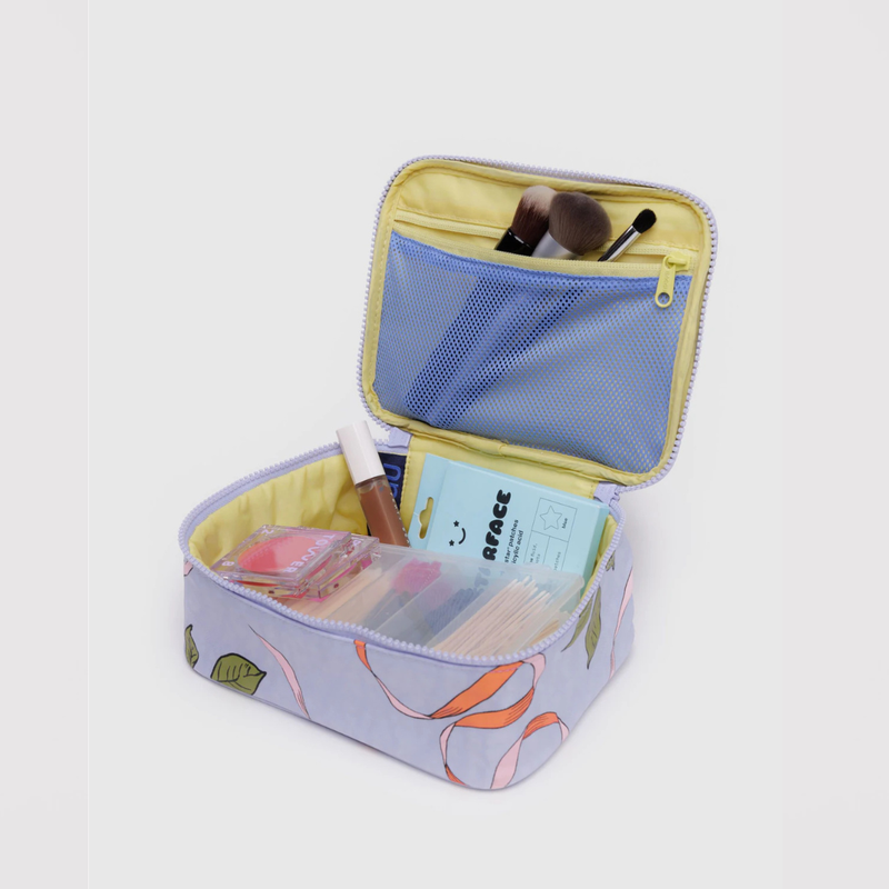 Small Cosmetic Case - Apricots & Ribbons