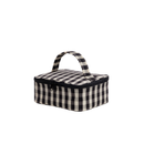 Small Cosmetic Case - Black and Cream Gingham