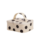 Small Cosmetic Case - Cream and Black Polka Dot