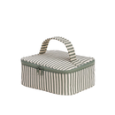 Small Cosmetic Case - Sage Stripe