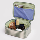 Small Cosmetic Case - Sage Stripe