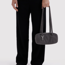 Small Denim Bowler Bag - Washed Black Denim
