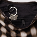 Small Nylon Crescent Bag -  Blurred Gingham Brown