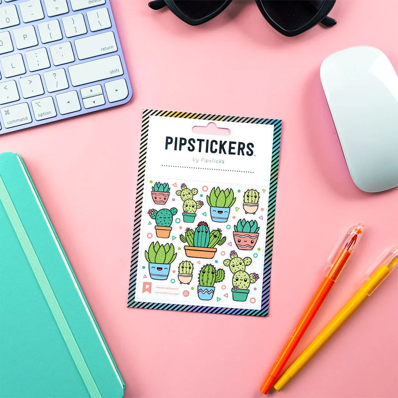 Smiling Succulents Stickers