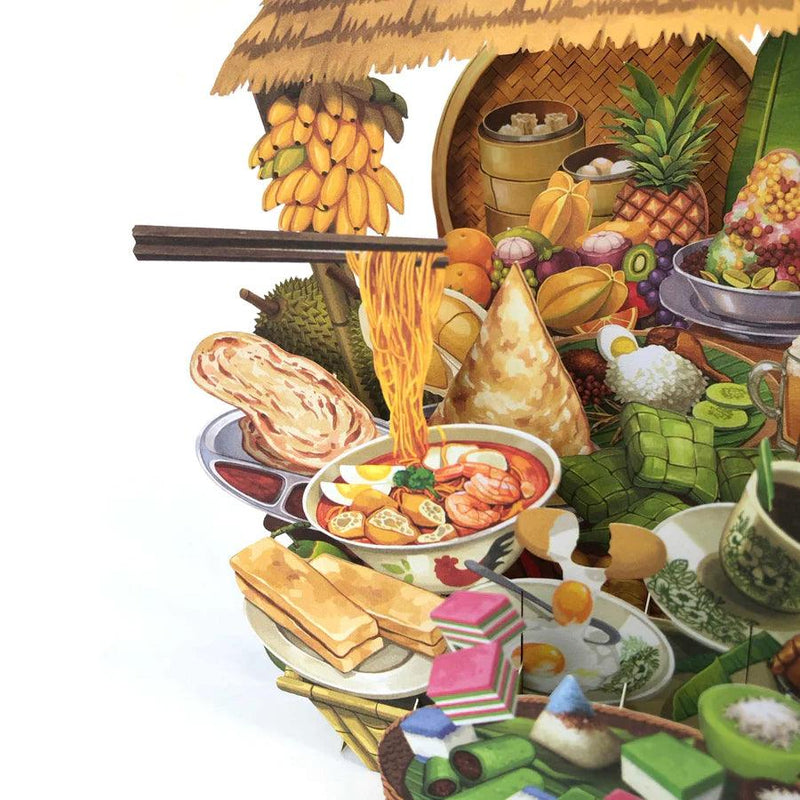 Singapore 3D Greeting Card - Food Paradise