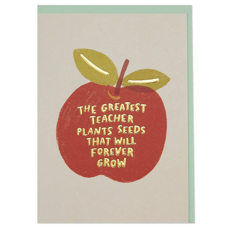 The Greatest Teacher Plants Seeds Card
