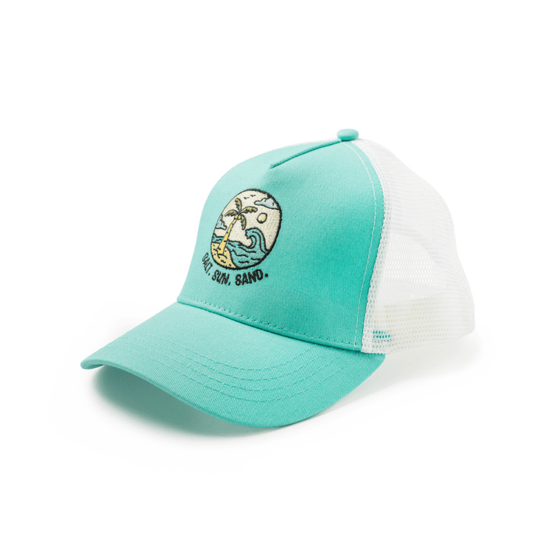 Trucker Hat - Salt Sun. Sand (Teal)