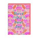 Neon Floral Pink Arts & Crafts Greeting Card