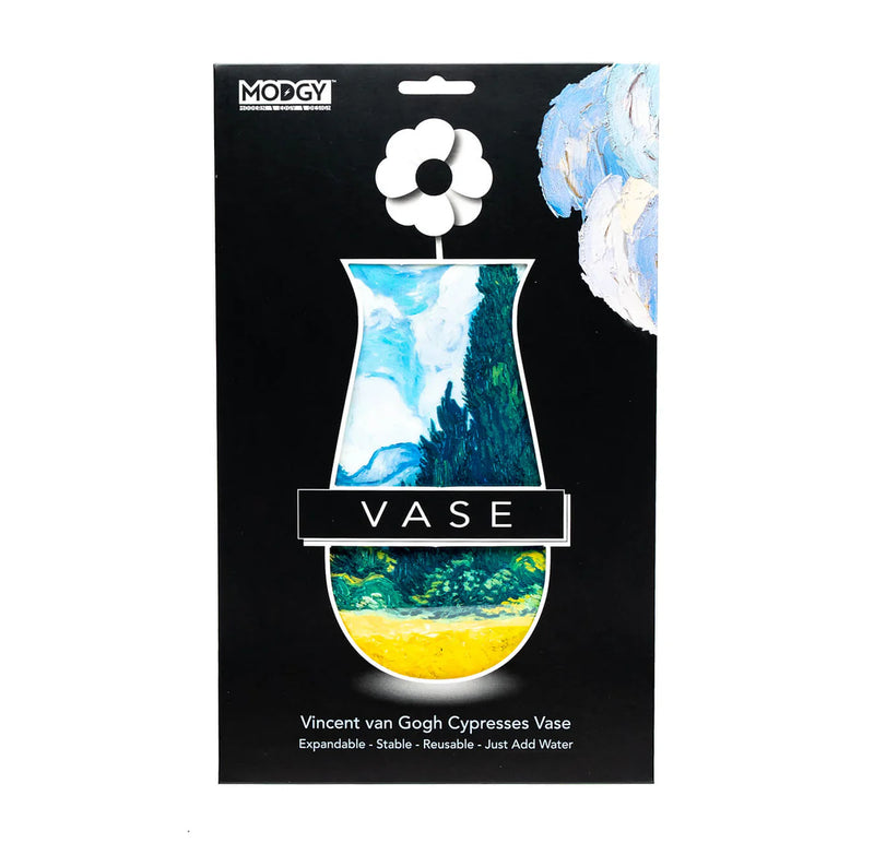 Expandable Flower Vase -  Van Gogh Wheat Field With Cypresses