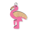 Wooden Handmade Keyring - Flamingo