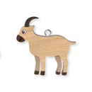 Wooden Handmade Keyring - Goat