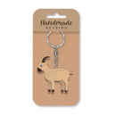 Wooden Handmade Keyring - Goat