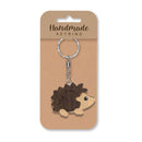 Wooden Handmade Keyring - Hedgehog
