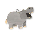 Wooden Handmade Keyring - Hippo