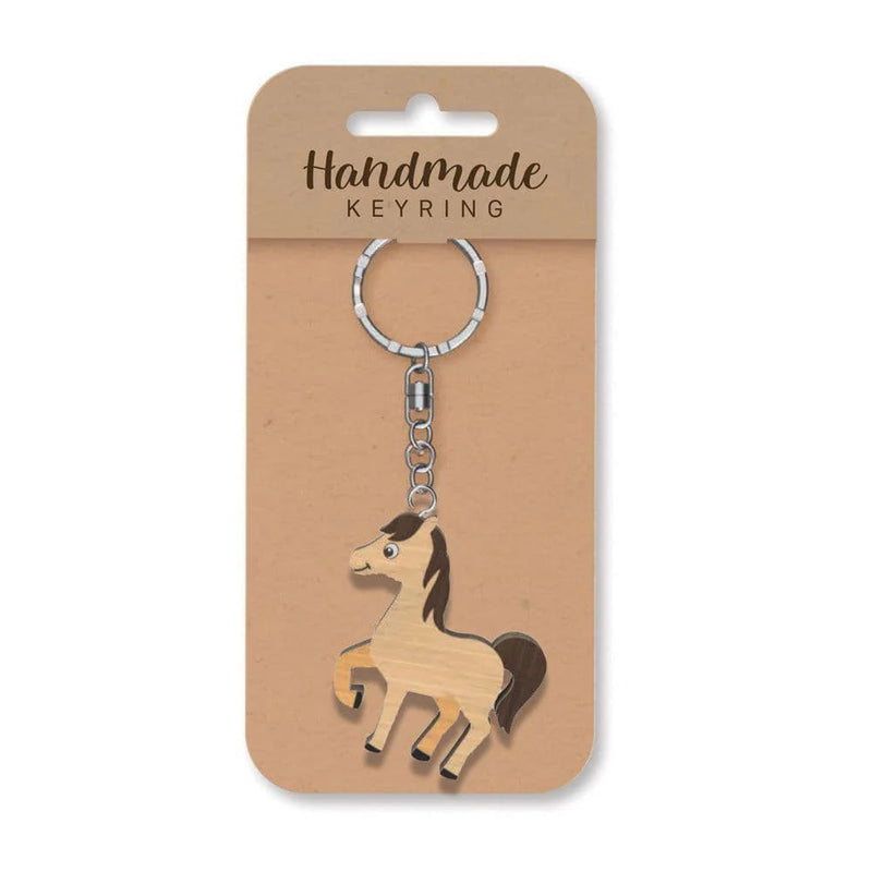 Wooden Handmade Keyring - Horse
