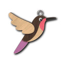 Wooden Handmade Keyring - Hummingbird