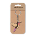 Wooden Handmade Keyring - Hummingbird