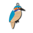 Wooden Handmade Keyring - Kingfisher