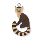 Wooden Handmade Keyring - Lemur