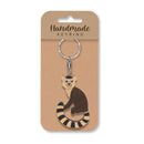 Wooden Handmade Keyring - Lemur