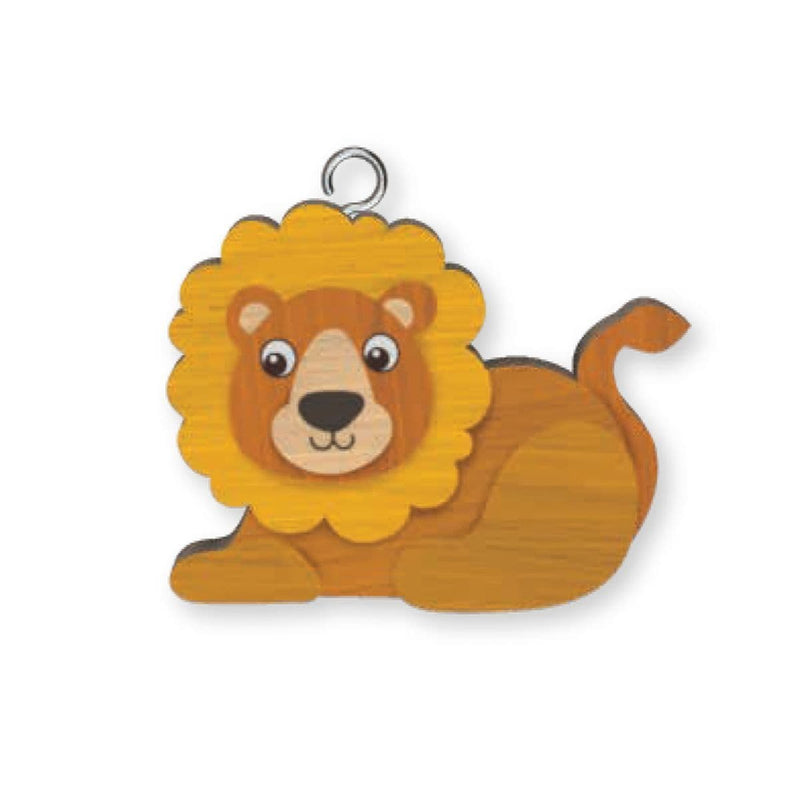 Wooden Handmade Keyring - Lion