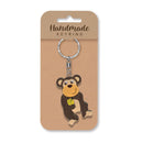 Wooden Handmade Keyring - Monkey