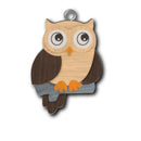Wooden Handmade Keyring - Owl 2