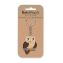 Wooden Handmade Keyring - Owl 2